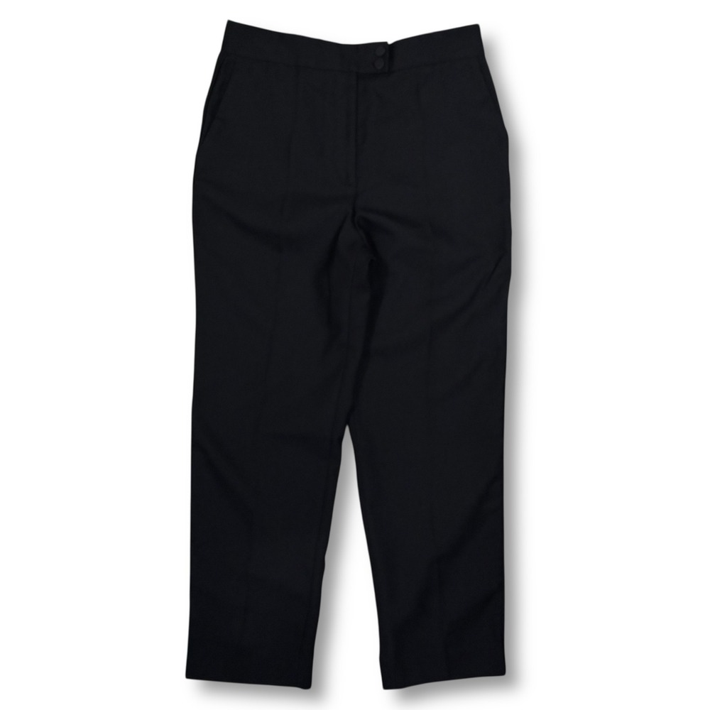 EUC Sandro Paris Black Tailored Twill Trousers Women's 42 (US 10)‎